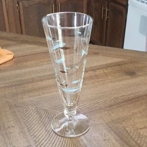 Vintage fish design pilsner glasses set of 6